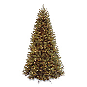National Tree Company Pre-Lit North Valley Spruce Tree, Clear Lights, 42" x 42" x 78", Green Tree, Green Tree Stand (NRV730065)