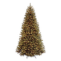 National Tree Company Pre-Lit North Valley Spruce Tree, Clear Lights, 42" x 42" x 78", Green Tree, Green Tree Stand (NRV730065)
