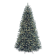 National Tree Company Pre-Lit North Valley Spruce Blue Tree, 42" x 42" x 78", Blue Tree, Green Tree Stand (NRVB730665)