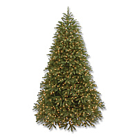 National Tree Company Pre-Lit Jersey Fraser Fir Medium Tree, 48" x 48" x 78", Green Tree, Green Tree Stand (PEJF130265)