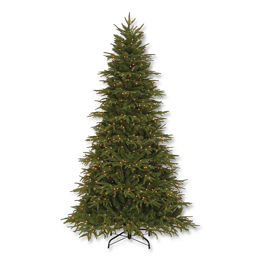 National Tree Company Pre-Lit Northern Fraser Tree, 57" x 57" x 90", Green Tree, Green Tree Stand (PENO430775)