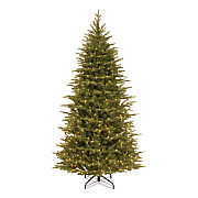National Tree Company Pre-Lit Nordic Spruce Slim Tree, 44" x 44" x 78", Green Tree, Green Tree Stand (PENS132165)