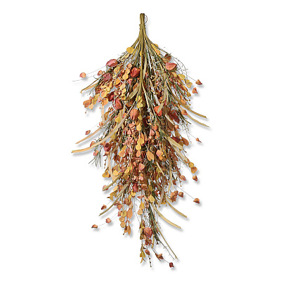 National Tree Company Fall Teardrop Decoration, 16" x 30" x 2", Orange (RAHVT170375N)