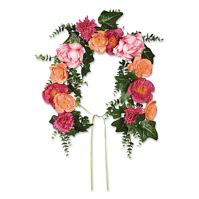 National Tree Company Spring Flowers Mailbox Swag, 36" Long, Pink (RAS20004MB1)