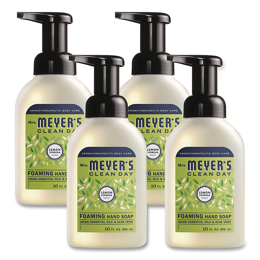 Mrs. Meyer's Clean Day Foaming Hand Soap, Lemon, 10 oz, 4/Carton (383417)