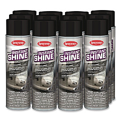 Sprayway Instant Shine Silicone Spray, 12 oz Aerosol Can, 12/Carton (SW936)