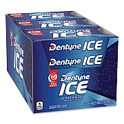 Dentyne Ice Sugarless Gum, Peppermint Flavor, 16 Pieces/Pack, 12 Packs/Carton (22002647)