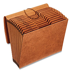 Pendaflex Heavy-Duty Expanding File with Reinforced Flap, 12 Sections, Elastic Cord Closure, 1/3-Cut Tabs, Letter Size, Redrope (R117MLHD)