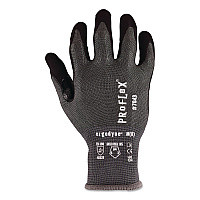 ergodyne ProFlex 7043 ANSI A4 Nitrile Coated CR Gloves, EN388: 4X42D, 10" Long, XX-Small (5), Gray, Pair (10520)