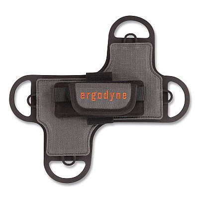 ergodyne Squids 5549 Tablet Holder with Detachable Shoulder Strap, Fits Devices 9" to 12", 10.5" x 0.5" x 10", Gray (19140)