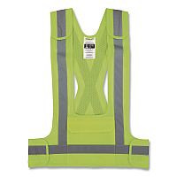 ergodyne GloWear 8142BA Type O Class 1 Breakaway Hi-Vis Safety Vest, Polyester, Large/X-Large, Lime (27021)