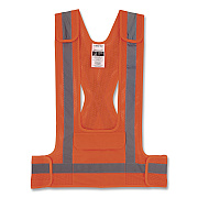 ergodyne GloWear 8142BA Type O Class 1 Breakaway Hi-Vis Safety Vest, Polyester, Small/Medium, Orange (27022)