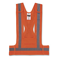 ergodyne GloWear 8142BA Type O Class 1 Breakaway Hi-Vis Safety Vest, Polyester, Small/Medium, Orange (27022)
