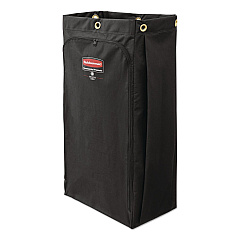 Fabric Cleaning Cart Bag for Rubbermaid Commercial Housekeeping and Janitorial Carts, 30 gal, 10.5 x 16.8 x 33, Black, 4/CT (2202530)