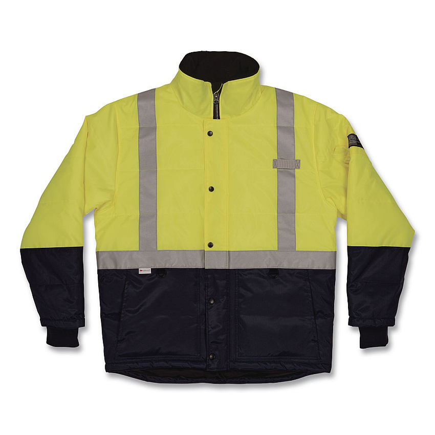 ergodyne N-Ferno 6478 Class 2 Hi-Vis Freezer Jacket, 2X-Large, Lime (41276)