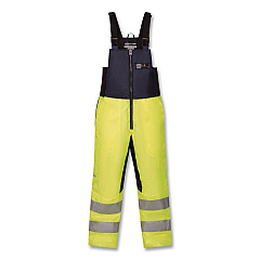 ergodyne N-Ferno 6479 Hi-Vis Freezer Bib Overalls, Large, Lime (41284)