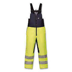 ergodyne N-Ferno 6479 Hi-Vis Freezer Bib Overalls, 2X-Large, Lime (41286)