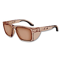 ergodyne Skullerz SIXTEN Anti-Scratch and Enhanced Anti-Fog Safety Glasses with Side Shields, Translucent Tan Polycarbonate Frame/Lens (58212)