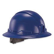 ergodyne Skullerz 8963 Full Brim Class E Safety Helmet, 6-Point Rachet Suspension, Full Brim, Blue (60543)