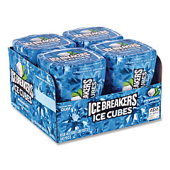 ICE BREAKERS Ice Cubes Peppermint Sugar-Free Gum, Peppermint, 40 Cubes/Bottle, 4 Bottles/Carton (22002645)