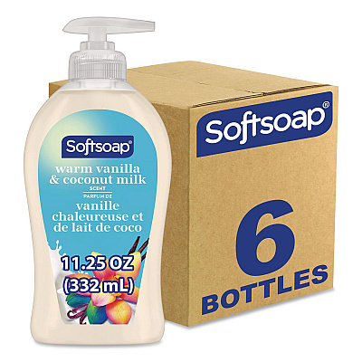 Softsoap Liquid Hand Soap Pumps, Vanilla and Coconut, 11.25 oz, 6/Carton (US07059ACT)