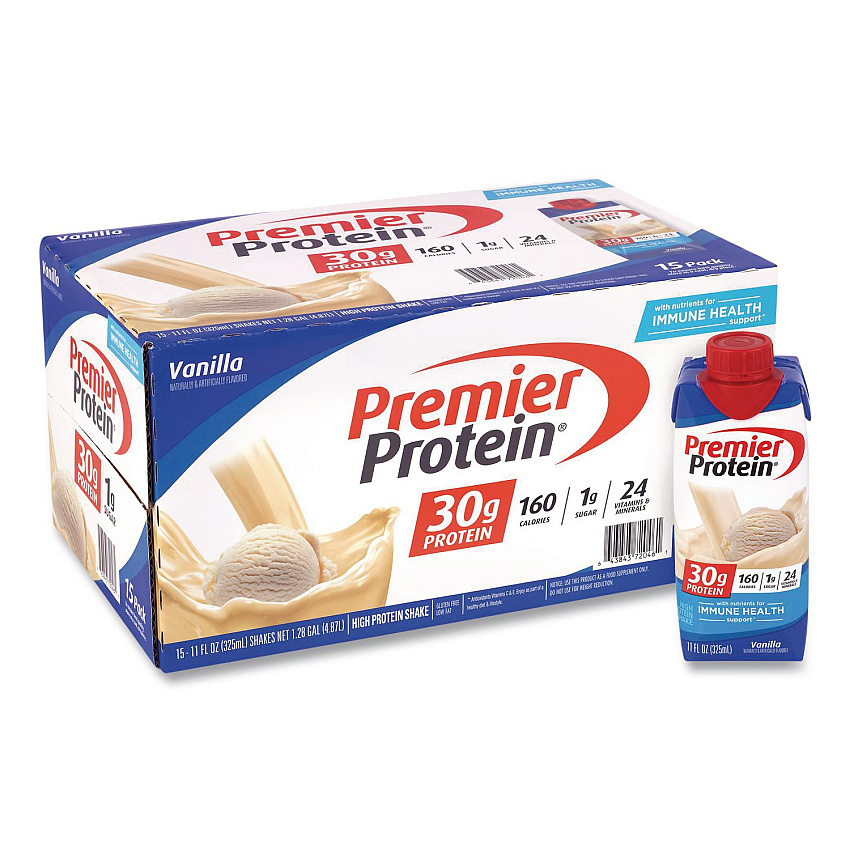 Premier Protein Vanilla Shake, 11 oz Bottle, 15/Carton (22002614)