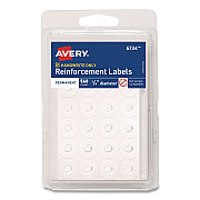 Avery Hole Reinforcement Labels, 0.25 dia, White, 560/Pack (6734)