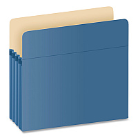 Pendaflex Colored File Pockets, 3.5" Expansion, Letter Size, Blue (1524EBLU)