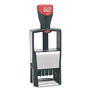 COSCO 2000PLUS 4-In-1 Message Date Stamp, 5 Years, ENTERED/FAXED/PAID/RECEIVED, 1.75 x 1.12, Red/Blue Ink (011035)