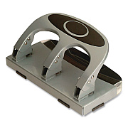 Officemate 45-Sheet Deluxe Desktop 3-Hole Punch, 0.25" Holes, Silver/Navy (90100)