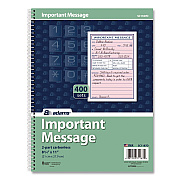 Adams Important Message Book, Two-Part Carbonless, 4 Forms/Sheet, 400 Forms Total (SC1187D)