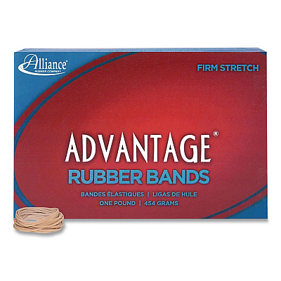 Alliance Rubber Rubber Rubber Advantage Multi-Purpose Rubber Band, Size #12, Natural Crepe, 1 lb Box, 2,500/Box (26125)