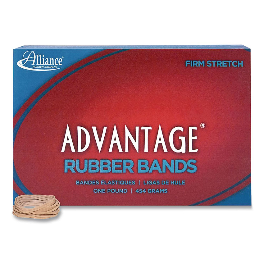 Alliance Rubber Rubber Rubber Advantage Multi-Purpose Rubber Band, Size #12, Natural Crepe, 1 lb Box, 2,500/Box (26125)