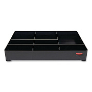 Amenity Organizer for all Rubbermaid Commercial Full Size and Compact Housekeeping Carts, 11 Sections, 18.75 x 3.62, Black (2124078)