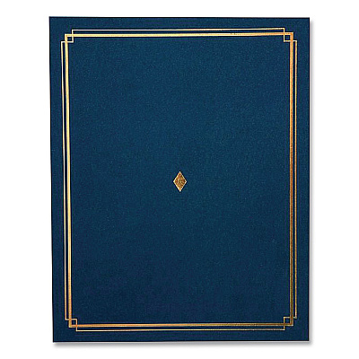 Gartner Studios Certificate Holders, 9.5 x 12, Blue/Gold, 6/Pack (35005)