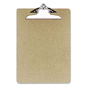 Officemate Recycled Hardboard Clipboard, 1" Clip Capacity, Holds 8.5 x 11 Sheets, Brown (83500)