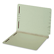 Pendaflex Colored Pressboard End Tab Fastener Folders, Straight Tab, Expands 3", 2 Fasteners, Letter Size, Light Green, 25/Box (44725)