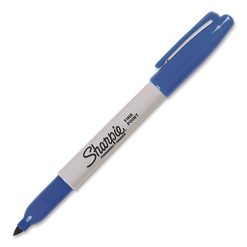 Sharpie Fine Tip Permanent Markers, Fine Tip, Blue (30003EA)