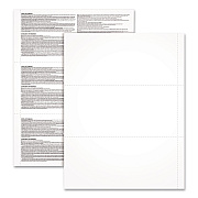 Adams 2024 W-2 3-Up Employee Copy Blank Front with Copy B Backers; 8.5 x 3.66, 3 Forms/Sheet, 300 Forms Total (420066)