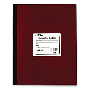 TOPS Computation Notebook, Quadrille Rule (4 sq/in), Red Cover, (75) 11.75 x 9.5 Sheets (35126)