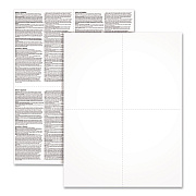 Adams 2024 W-2 4-Up Employee Copy Blank Front with Copy B and C Backers 8.5 x 3.66, 4 Forms/Sheet, 100 Forms Total (411968)