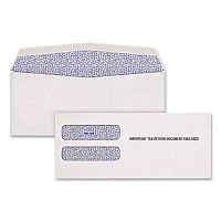 Adams 3-Up 1099-NEC Gummed Seal Double-Window Security Tint Envelopes, Commercial Flap, 9 x 3.75, White, 100/Pack (905485)