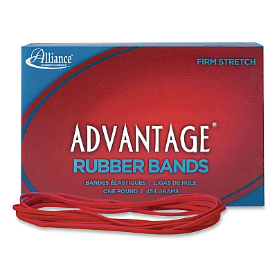 Alliance Rubber Rubber Rubber Advantage Multi-Purpose Rubber Band, Size 69, Red, 1 lb Box, 140/Box (96695)