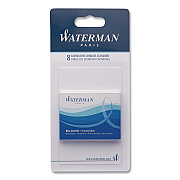Refill Cartridge for Waterman Fountain Pens, Serenity Blue Ink, 8/Pack (52022W)