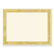 Gartner Studios Certificates, 8.5 x 11, Ivory with Gold Border, 15/Pack (36004S)