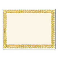 Gartner Studios Certificates, 8.5 x 11, Ivory with Gold Border, 15/Pack (36004S)