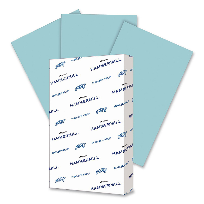 Hammermill Colors Print Paper, 20 lb Bond Weight, 8.5 x 14, Blue, 500 Sheets/Ream (640194)