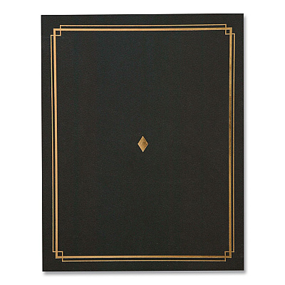 Gartner Studios Certificate Holders 9.5 x 12, Black/Gold, 6/Pack (35003)
