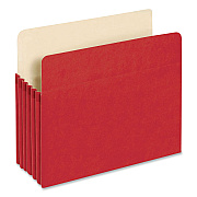 Pendaflex Colored File Pockets, 5.25" Expansion, Letter Size, Red (1534GRED10)