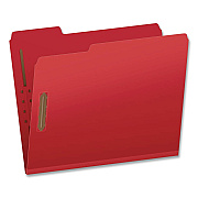 Pendaflex Colored Pressboard Top Tab Fastener Folders, 1/3-Cut Tab: Assorted, Expands 2", 2 Fasteners, Letter Size, Bright Red, 25/Box (15936GW)